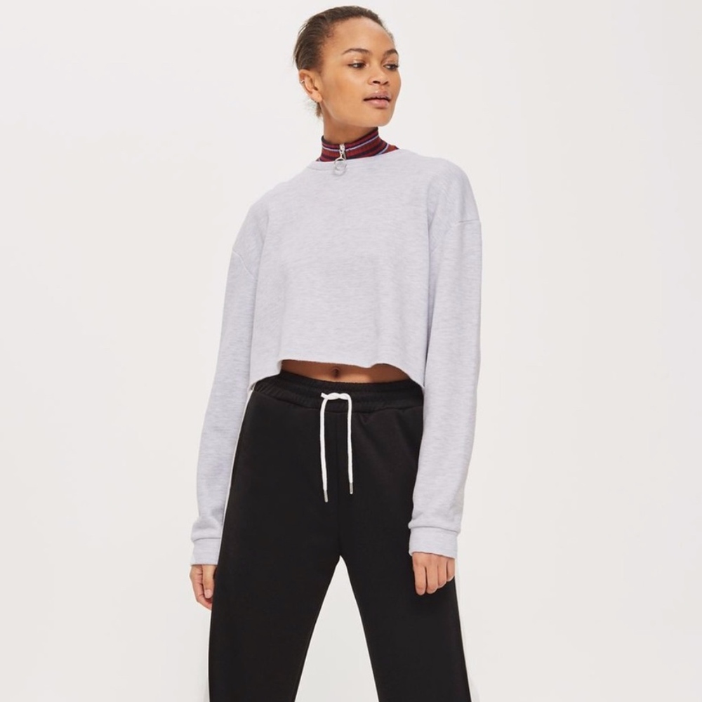 TOPSHOP Crop Sweatshirt Size 8 Medium